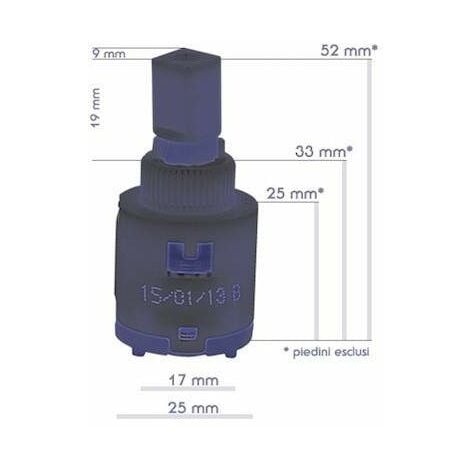 Cartuccia Paini 53CC956G25 - Ricambio Per Miscelatori Bianca - Foto 10