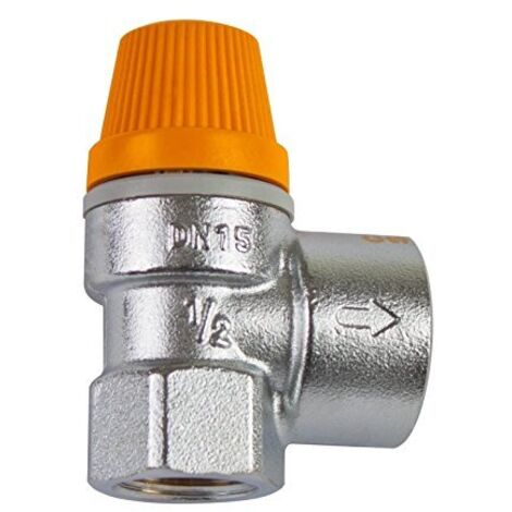 Valvola di sicurezza per impianti solari Caleffi 253  10 bar - 1/2" F x 3/4" F