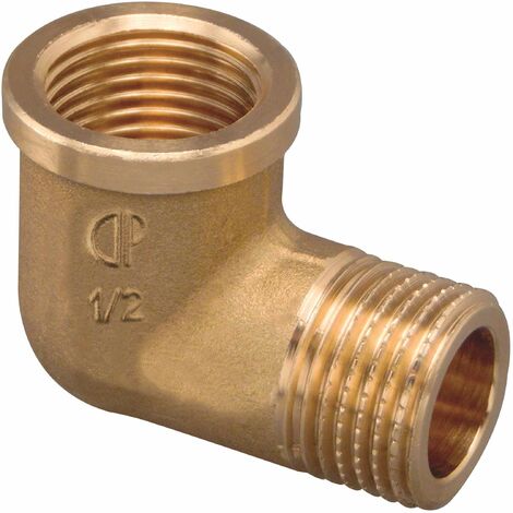 Gomito a 90° maschio/femmina FP Pattaroni F004 3/4" - Ottone