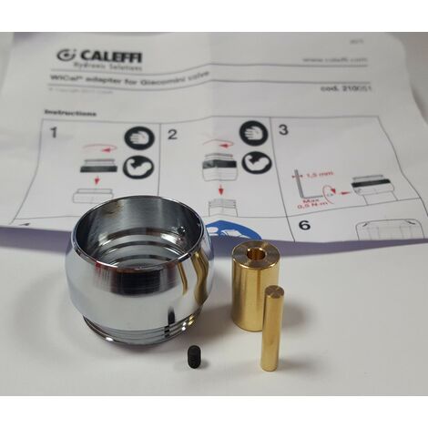 Adattatori per valvole Giacomini termostatizzabili Caleffi 210051 Cromo