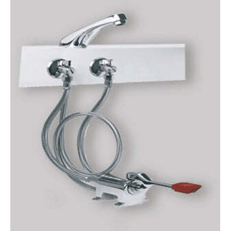 Kit di installazione completo di miscelatore monopedale e bocca di erogazione Idral KFL70/26 Cromo (1/4)