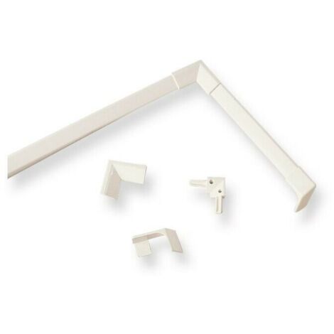 Kit 2 profili di finitura rigida in plastica 195 cm Novellini PRVA195-30  Bianco