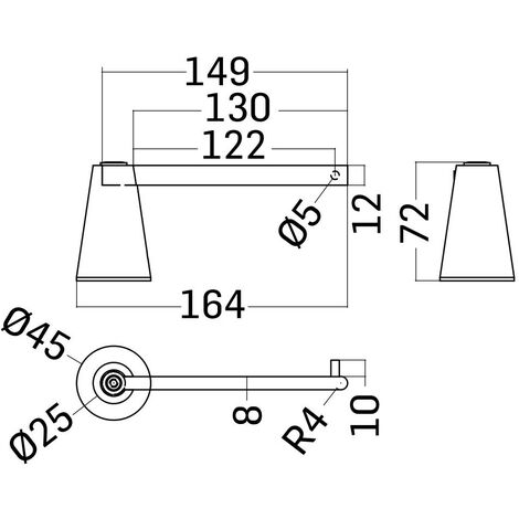 Portarotolo Carta Igienica In Acciaio Cromato - Design Moderno Per Bagno - Foto 9