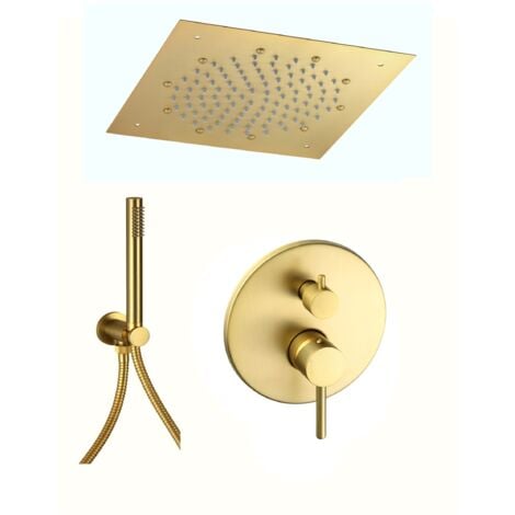 Set Incasso Doccia Con Soffione Termostatico A Parete In Acciaio Inox E