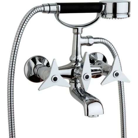 Miscelatore esterno per vasca colore cromo con doccetta Mamoli Gio Ponti 1030F2140021  Cromo