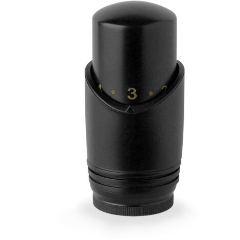 Testa termostatica per radiatori colore nero opaco M30 x 1,5 universale APM 2 TT NN Nero opaco