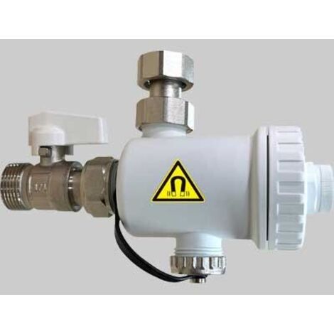 Defangatore magnetico sotto caldaia in ABS connessione Ø3/4" TECOM DFG200 3/4"