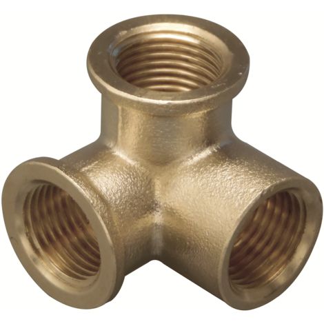 Raccordo a gomito tre vie femmina FP Pattaroni F93 3/4”x 3/4”x 3/4”