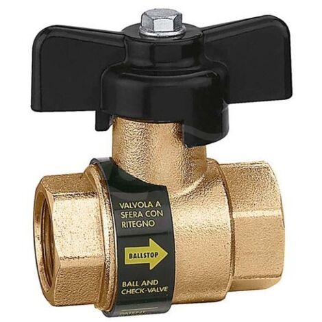 CALEFFI 3230 Ballstop Valvola Sfera Ottone Cromo Ø3/4"Ff Farfalla - 323050