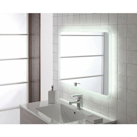 Specchio 80 x 60 cm  con luce a LED integrata Feridras 178037  Specchio
