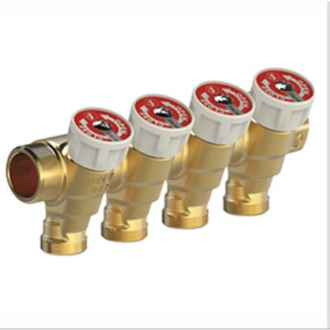 Collettore componibile semplice attacco 3/4" x 1/2" Ø 16 mm Giacomini R585C 1/2" x 3/4" - 2 Uscite