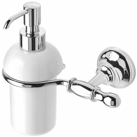 Accessori bagno-Dispenser dosa sapone vetro acciaio INOX ottone cromo