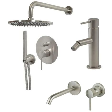 Kit Miscelatore Bidet Con Doccia Shattaf - Cromato, Con Tubo Acciaio - Per Acqua Calda/Fredda - Stile Musulmano - Foto 3