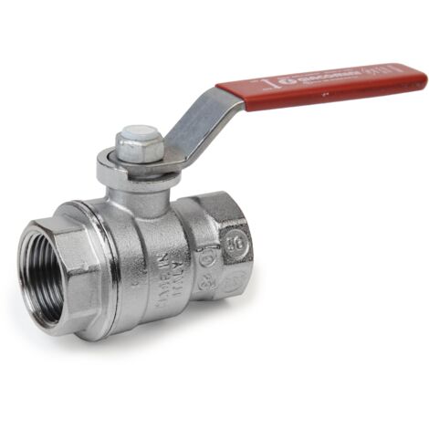 Valvola a sfera attacchi F-F maniglia a leva passaggio totale Giacomini R850 1 1/2"