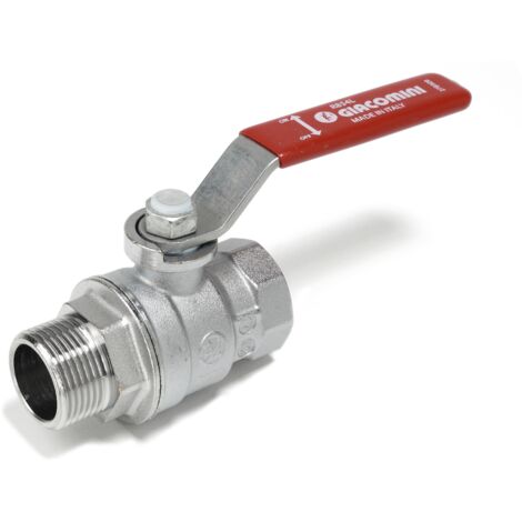 Valvola a sfera attacchi F-M maniglia a leva passaggio totale Giacomini R854L 3/4"