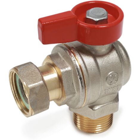 Valvola a sfera a squadra per impiego sotto caldaia Giacomini R780P-1  3/4"M x 3/4"F