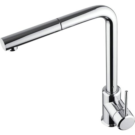 Miscelatore lavello cucina colore cromo con doccetta estraibile Piralla Lion 0LI00103A21  Cromo