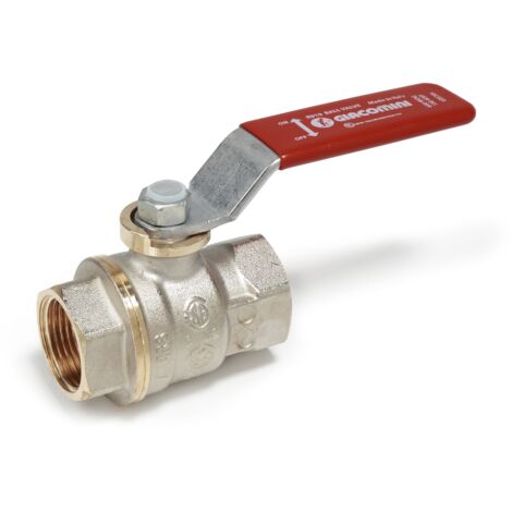 Valvola a sfera attacchi F-F maniglia a leva passaggio totale sfera Dado Giacomini R910 3/8"