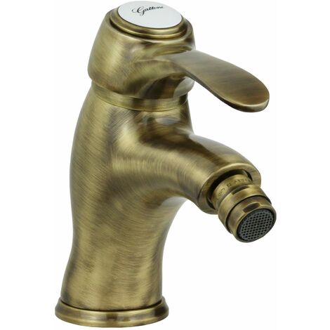 Miscelatore bidet colore bronzo con piletta di scarico 1"1/4 Gattoni Antigua 3451/34V0 Bronzo - Piletta con salterello 1"1/4