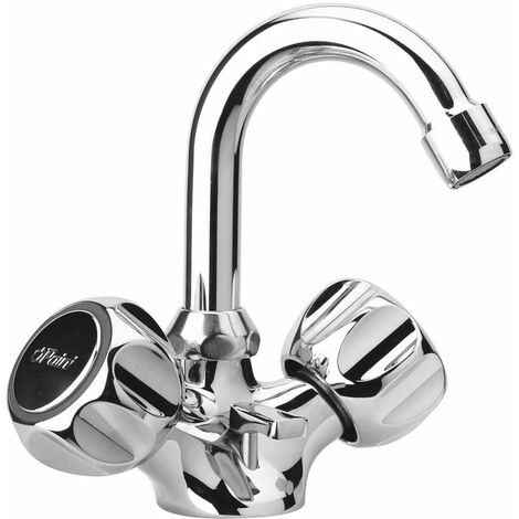 Rubinetto per bidet con bocca tubo curva ed orientabile Paini Arno 37CR251  Cromo - Piletta con salterello 1"1/4 (1/2)