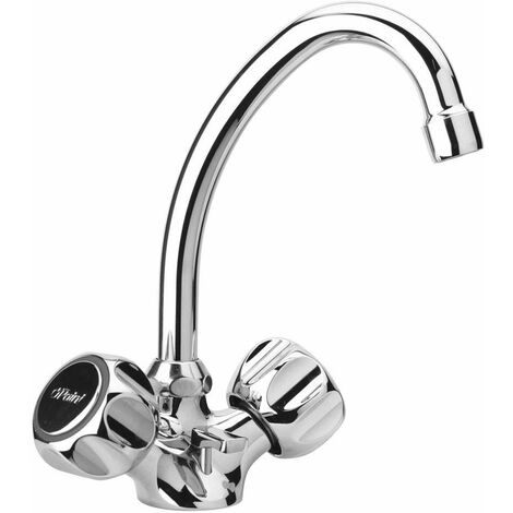 Miscelatore lavabo con bocca tubo orientabile e piletta di scarico 1"1/4 Paini Arno 37CR250  Cromo - Piletta con salterello 1"1/4 (1/2)