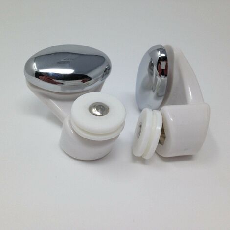 Ricambio Confezione cuscinetti e supporti per box Novellini R07LUR1 | Cromo/bianco