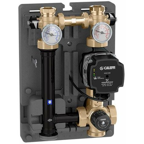 Gruppo di regolazione termostatica per impianti di riscaldamento Caleffi 166  1" F - ALPHA2 L 25-60 - 25÷50°C