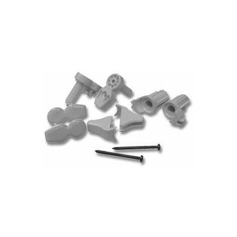 Confezione cerniere con tappi per Young Angolo-P Novellini R02YOAPR | Argento