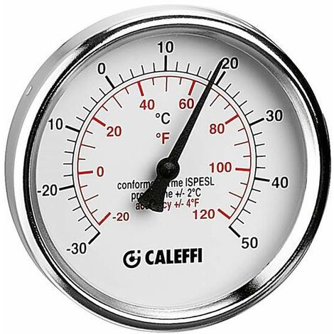 Caleffi - Termometro Per Raffrescamento Ø80 Attacco Posteriore 1/2" L. 100 Mm Art. 687010