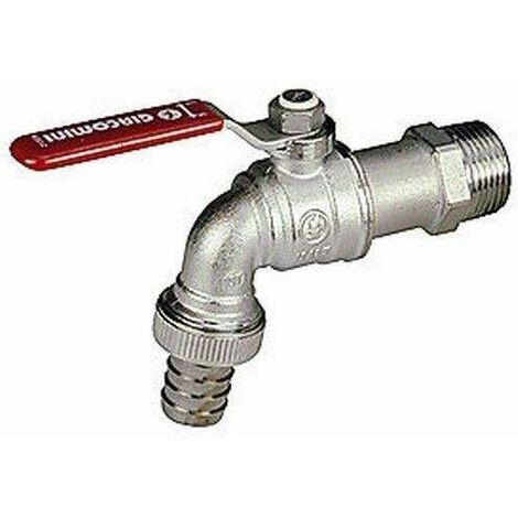 Rubinetto da giardino a squadra con filetto maschio per acqua sanitaria GIACOMINI R621  3/4"