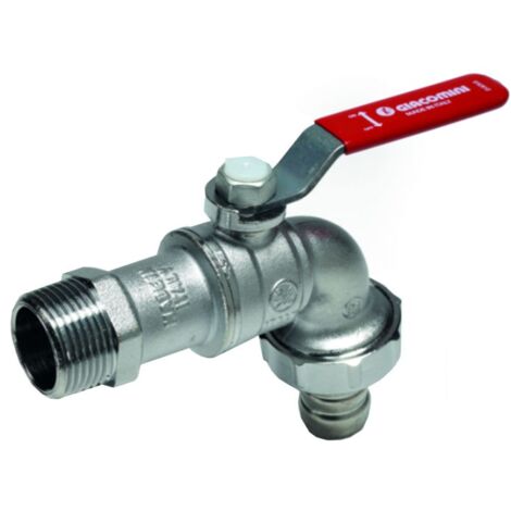 Rubinetto da giardino a squadra con filetto maschio per acqua sanitaria GIACOMINI R621  1/2" (1/3)