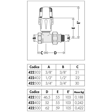 Manopola per valvola termostatizzabile da 3/8 e 1/2 CALEFFI - R36074