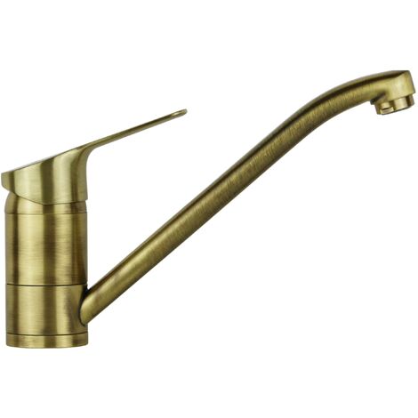 Miscelatore Lavello Canna Bassa - Rubinetto Per Cucina Design Moderno, Materiale Di Qualità