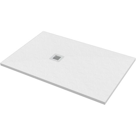 Piatto doccia 80x120 cm colore bianco effetto pietra