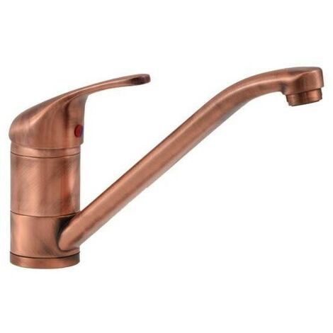Miscelatore lavello cucina canna bassa in colore rame antico Gattoni URANO 0200/PCR0 Rame Antico