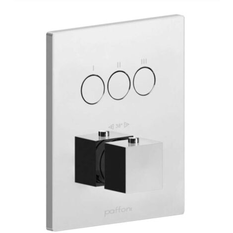 Termostatico incasso doccia solo parte esterna a 3 funzioni Paffoni Compact Box CPT519CR Cromo