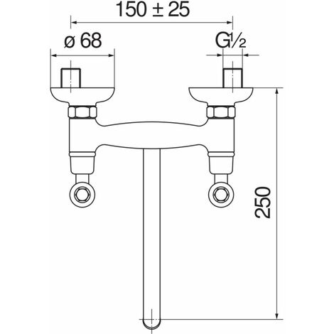 Naiture Staffa Girevole Per Asta Doccia: Flangia A Soffitto/Parete Inclinata, Diametro 2.5cm, Finitura Bronzo Lucidato