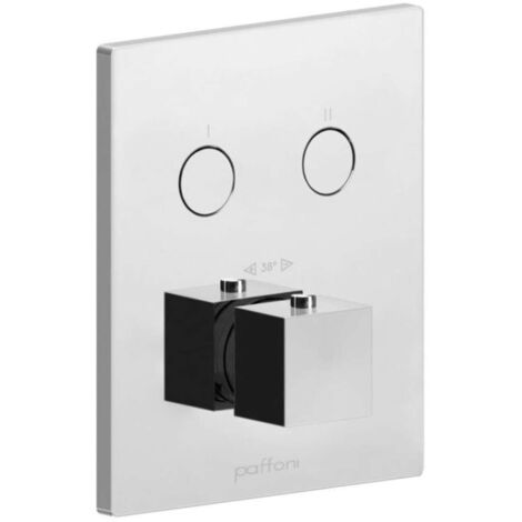 Set esterno termostatico doccia incasso con deviatore a 2 funzioni Paffoni Compact Box CPT518CR  Cromo