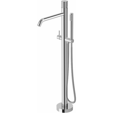 Miscelatore vasca a pavimento con doccetta monogetto Paffoni Jo JO032CR  Cromo