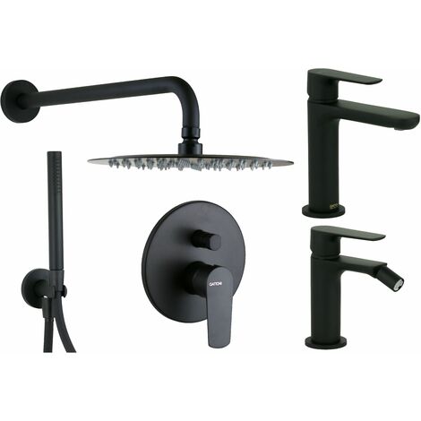 Miscelatore Bidet E Lavabo Serie Africa - Colore Nero, Design Moderno E Funzionale - Foto 2