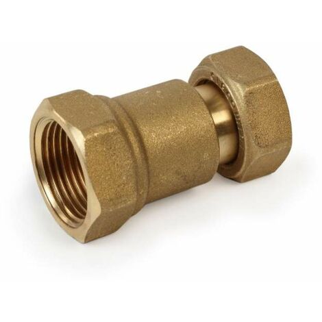 Prolunga telescopica in ottone non cromata con calotta girevole Giacomini R176P-1  3/4"F x 3/4"F