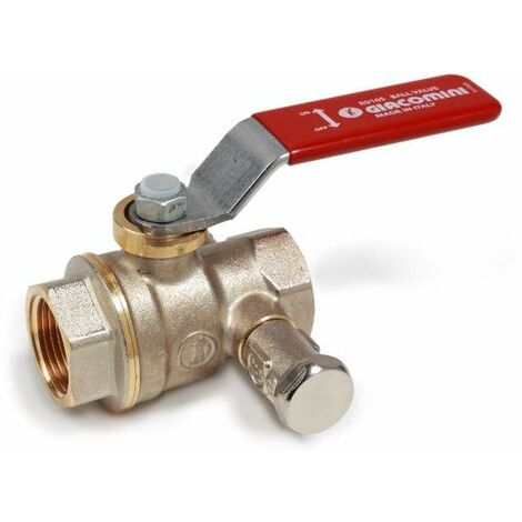 Valvola a sfera con scarico attacchi F-F Giacomini R910S  1 1/2"