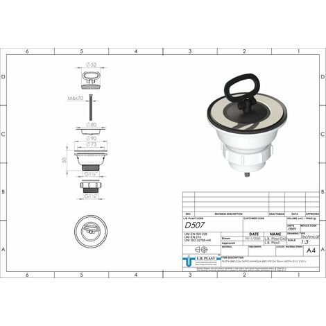 Tappo Di Scarico Sea-Dog In Acciaio Inox Con Maniglia A Scatto – 2,5 Cm Di Robustezza! - 3