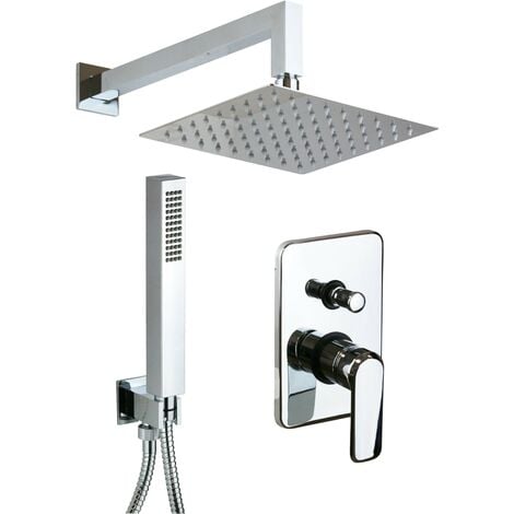 Raccordo a parete CZT050-1 con supporto doccia - Incl. flessibile doccia e  doccetta