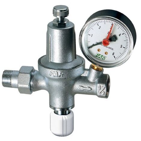 FAR 2110 Gruppo Riempimento Automatico Cromato Ø1/2" Con Manometro - 2110