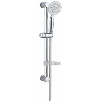 Set saliscendi con doccia 5 getti e portasapone Damast 12529 Cromo