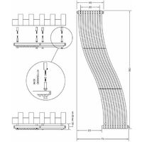 Termoarredo radiatore design colore cromo curvo Ercos Cassiopea | Sinistra