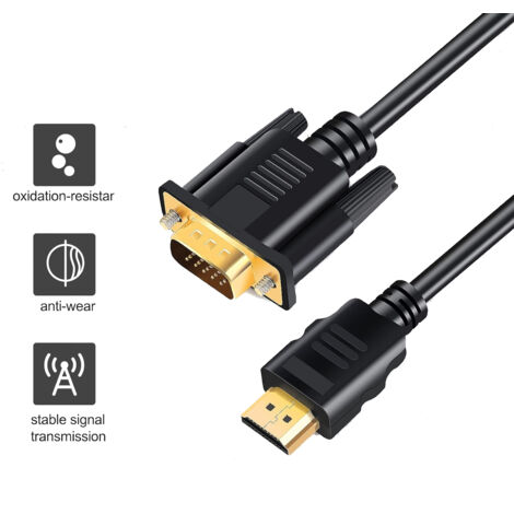 Adaptateur HDMI Vers VGA Straße Tech – Convertisseur 1080p – Neuf
