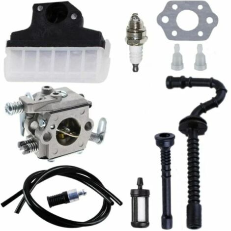 Rwoythk – Carburateur pour tronçonneuse STIHL 021 023 025 MS210 MS230 MS250 – Kit complet avec filtre à air, bougie et tuyaux – Remplaçant Walbro WT-286