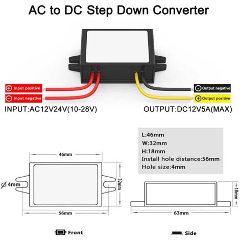 Module Convertisseur AC 10-28V Vers DC 12V 3A - Abaisseur De Tension, Marque VIPIH, Neuf